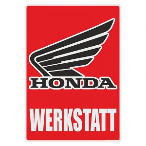Werkstatt Sticker Honda Deutsch