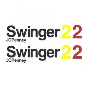 Tank stickerset Puch Swinger 2 JCPenny Black/Yellow/Red