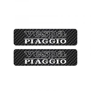 Tank stickers Vespa Piaggio Carbon/White