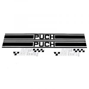 Stickerset Puch M50 Racing Black on White