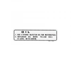 Sticker Oil filling instructions Honda MT/MB 