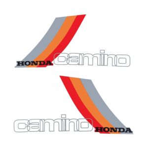 Stickerset Tank Honda Camino Red/Orange/Grey/Transparent