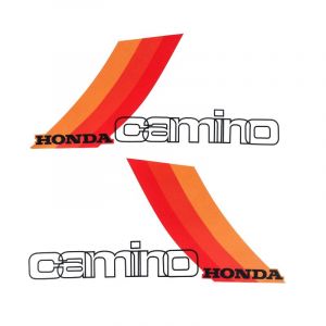 Stickerset Tank Honda Camino Red/Orange/Black/Transparent