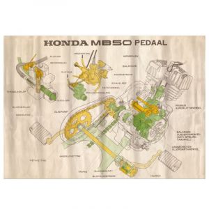 Poster "Honda MB5 Pedaal" Reprint