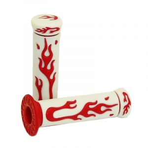 Handle Grips Flame White/Red