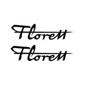 Florett Stickerset Black/White 120X30MM 2 Pieces