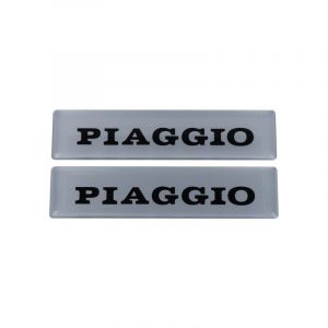 Emblem set 3D Piaggio 115X27MM Silver