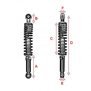 Shock absorbers Chrome 300MM Maxi