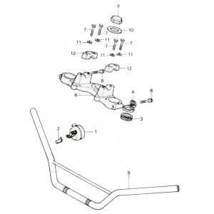 Handlebar / Fork plate Honda MT50