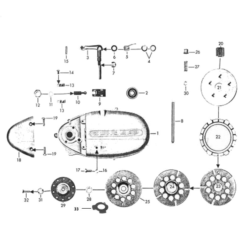 Exploded view zundapp 517 | Clutch - JMPB Parts
