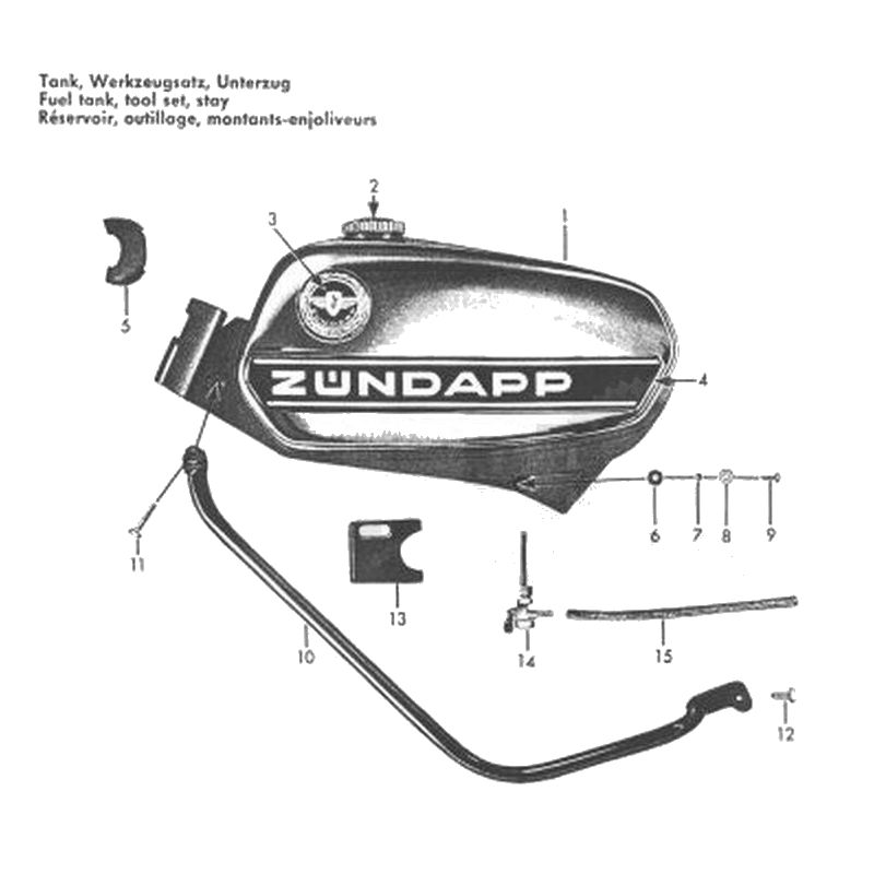 Fuel Tank Zundapp 517 - JMPB Parts