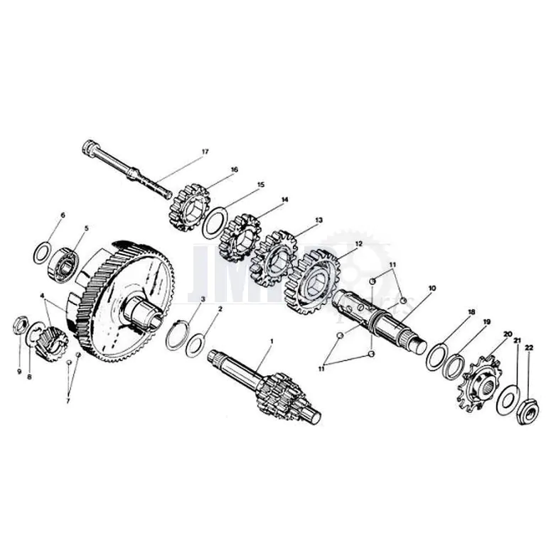 07. Zundapp 529 Gear box 4G Foot - JMPB Parts