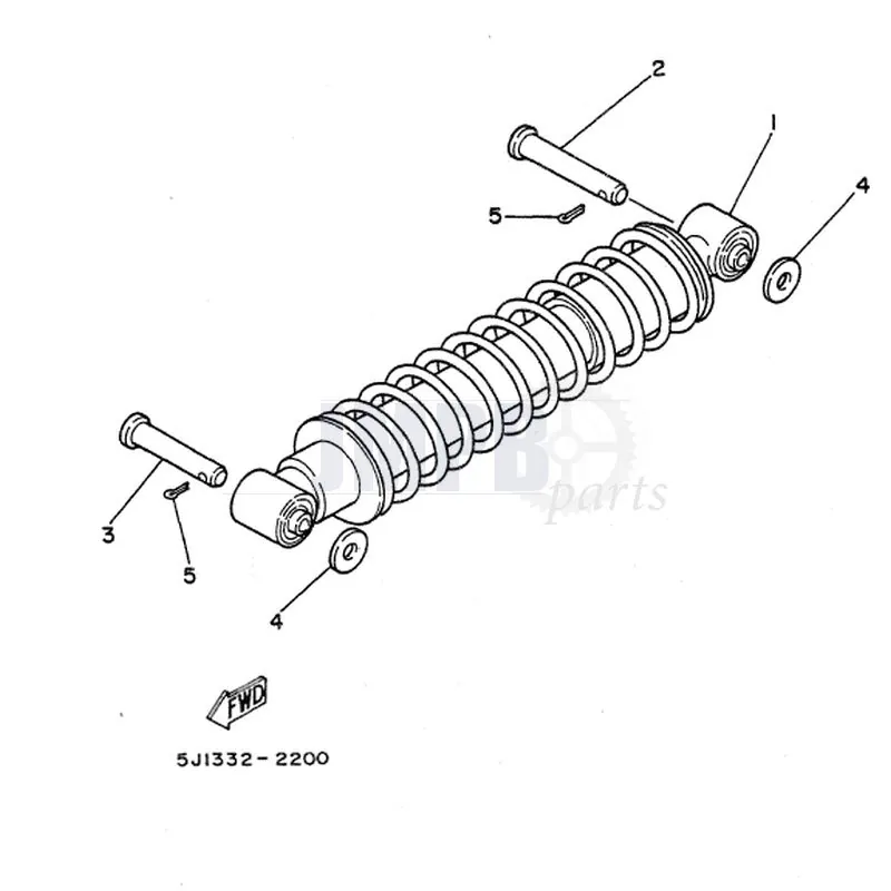 Absolutely everything for the shockabsorber | Yamaha DT50MX - JMPB