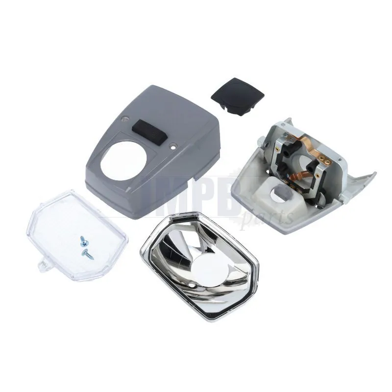 Headlight Square Puch Maxi P+K Grey - JMPB Parts