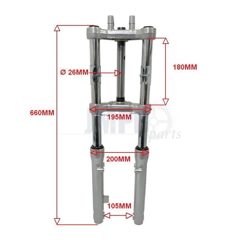Complete Front fork Tomos Pack'R / Standard - JMPB Parts