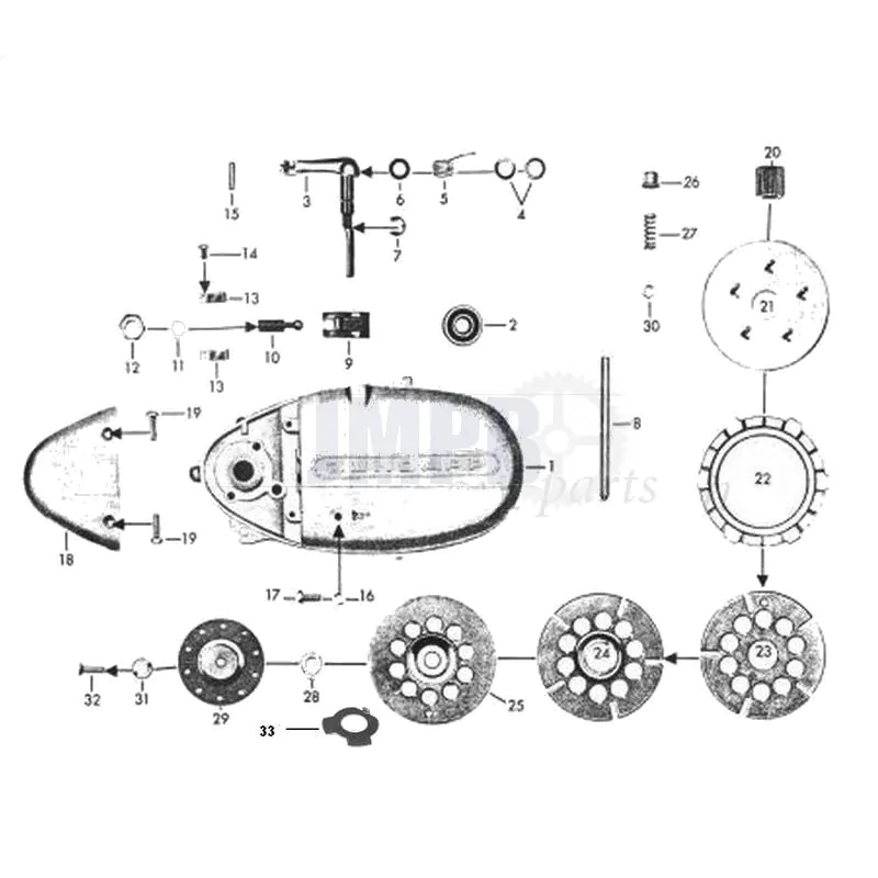 Exploded view zundapp 517 | Clutch - JMPB Parts