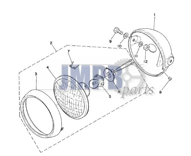 Headlight Yamaha FS1 DX