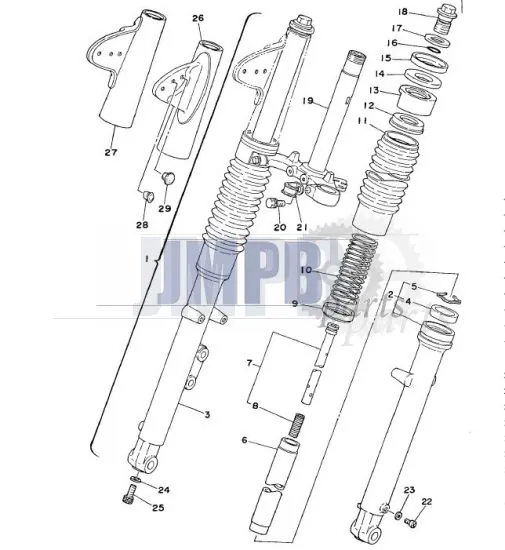 Front fork Yamaha FS1 DX