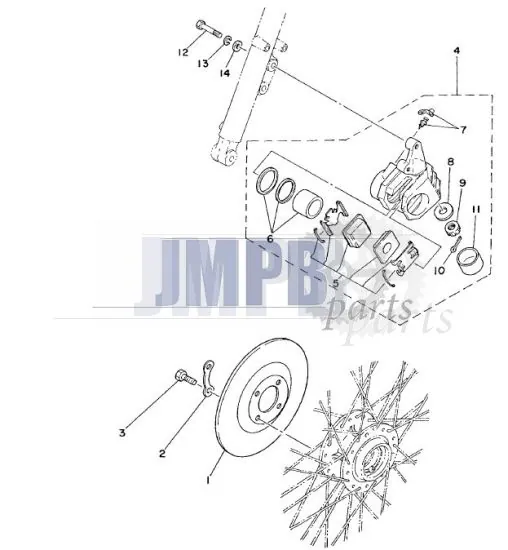 Front brake caliper Yamaha FS1 DX