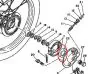 Seal Front wheel Yamaha FS1/DT Left