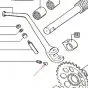 Locking pin Kickstarter Tomos