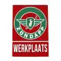 Sticker Zundapp "Werkplaats" Red/Green A4
