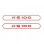 Stickerset Tank Zundapp KS100 Red