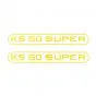 Stickerset Tank Zundapp KS50 Super Yellow