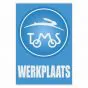 Werkplaats Sticker Tomos Blue Dutch