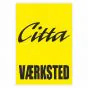 Vaerksted Sticker Citta Yellow Danish