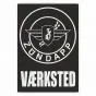 Vaerksted Sticker Zundapp Black Danish
