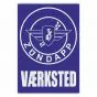 Vaerksted Sticker Zundapp Blue Danish