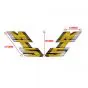 Stickerset Tank Honda MT5 88/89 Yellow/Black