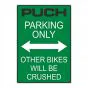 Sticker "Puch Parking Only" Green