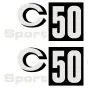 Stickerset Zundapp C50 Sport Black Patch 