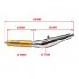 Exhaust Silencer 28MM Biturbo Universal