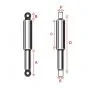 Shock absorbers Grey/Chrome Closed IMCA 290MM
