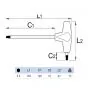 Unior T-Handle Ball-end hexagonal screwdriver 2.5MM