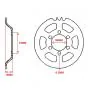 Rear Sprocket Zundapp Small ( 3/16 ) 43 Teeth A-Quality