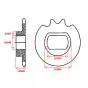 Front sprocket Zundapp KS80 16 Teeth A-Quality
