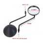 Mirror Set Honda MT/MB/MTX Black