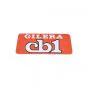 Sticker Logo Gilera CB1 Orange/White