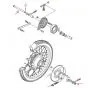Rear wheel axle Yamaha DT/RD/FS1