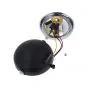 Headlight Round Black/Chrome 125MM