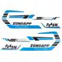 Stickerset Zundapp Famel Flash Blue/Black/White