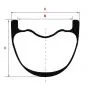 Rim Aluminium 1.20 X 17 Gold