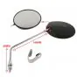 Mirror Universal Black + Bracket