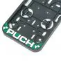 Sticker License plate holder Small Puch White