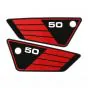 Side panel stickerset Yamaha FS1 3E9 Red/Black