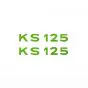 Stickerset Text Zundapp KS125 Green